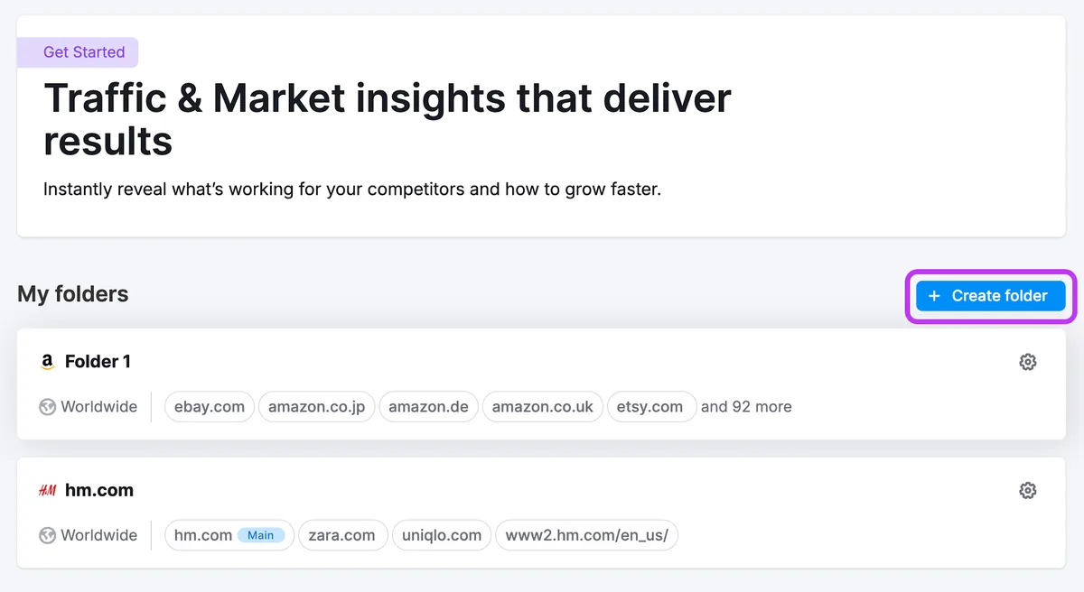 Semrush Traffic & Market Toolkit 入门界面