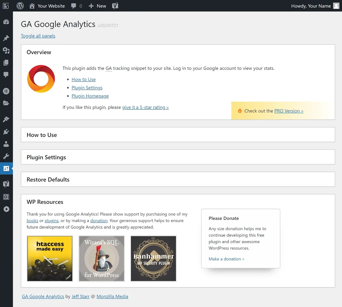 GA Google Analytics 插件概览
