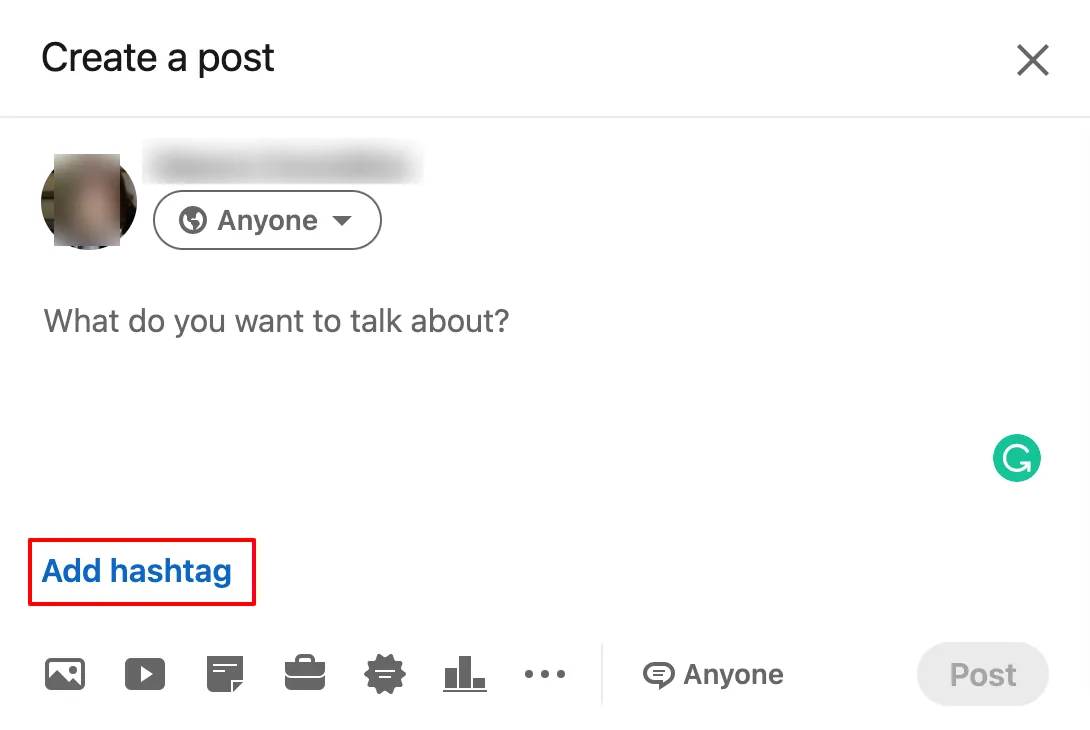 LinkedIn 添加话题标签