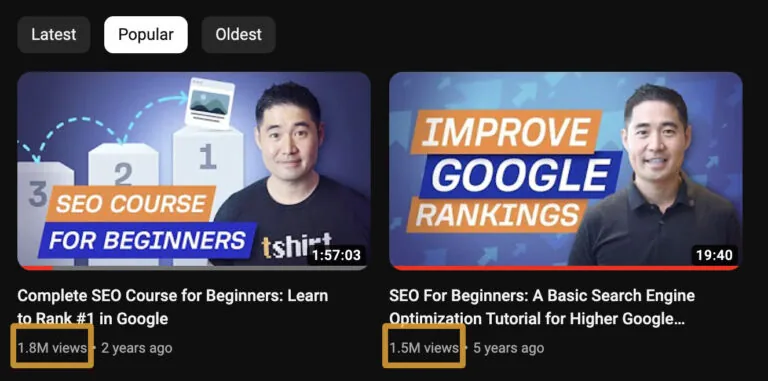 我们的一些视频在 YouTube 上播放量已超过百万