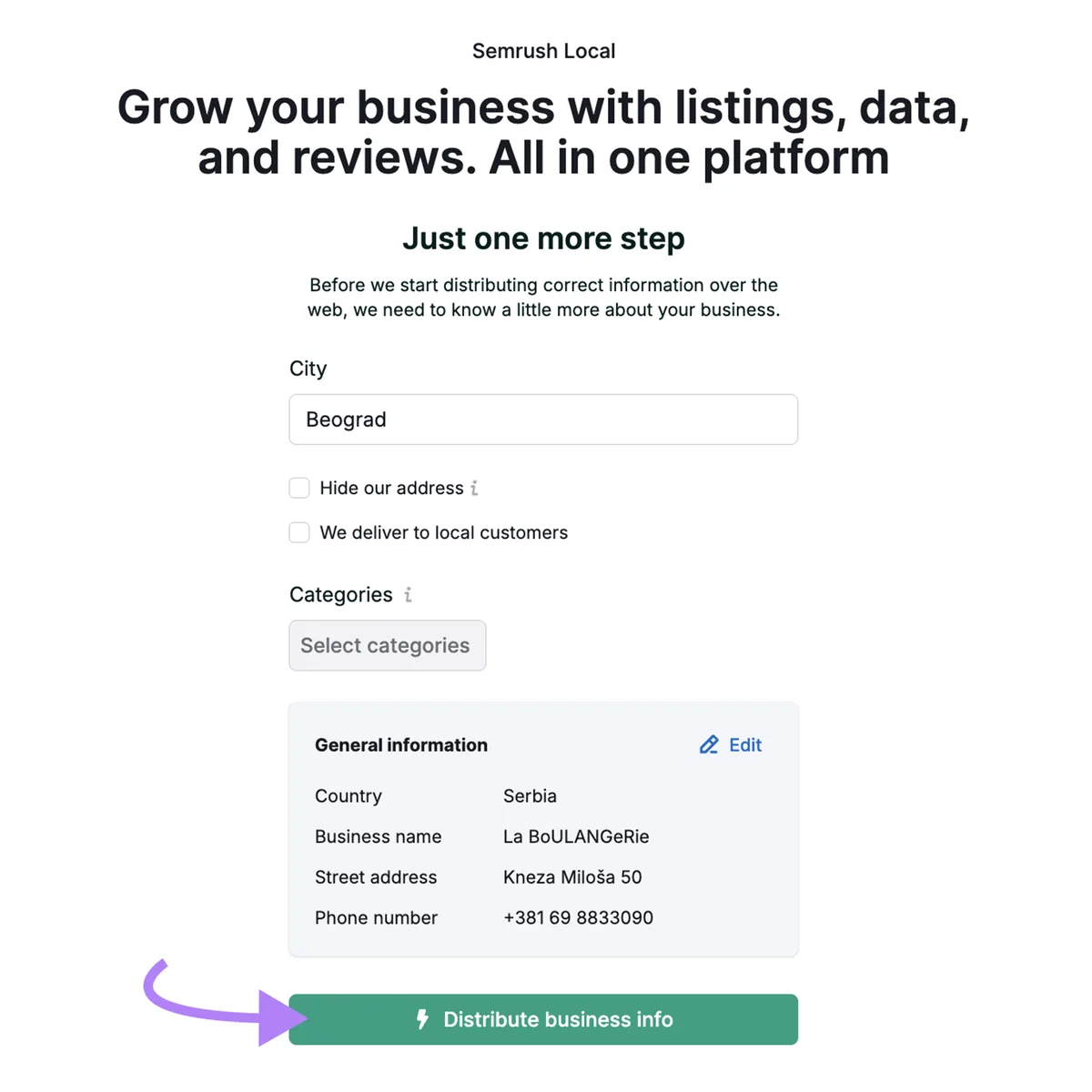 填写信息并点击按钮，使用 Listing Management 自动更新你的所有商户信息。