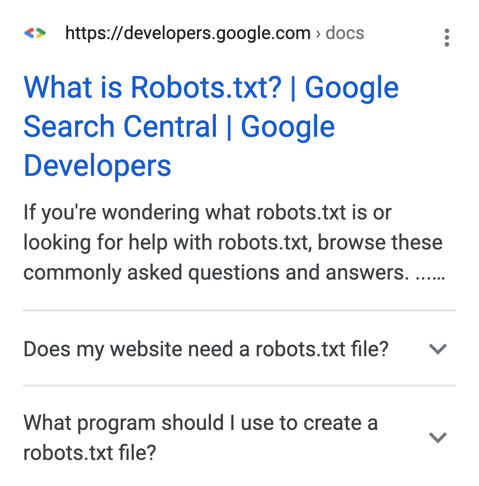 FAQ 结构化数据示例,来自 google.com