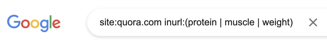 用 inurl: 在 Quora 上搜索相关帖子