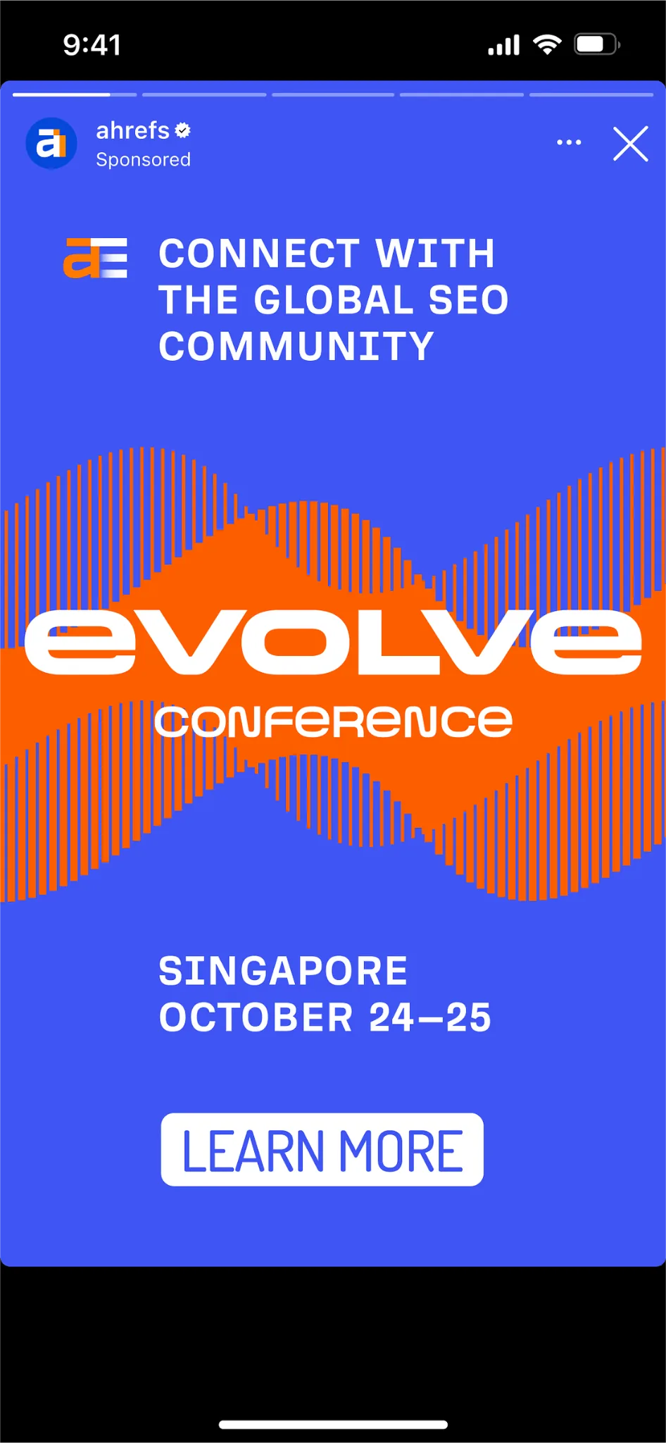 我们推广 Evolve 的 IG 快拍广告