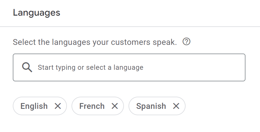 在 Google Ads 中选择你的客户所说的语言