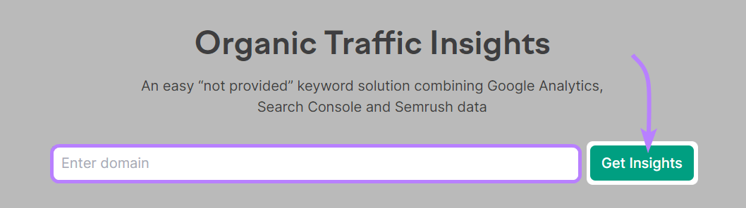 Organic Traffic Insights 工具