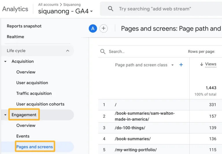 通过 Google Analytics 找出带来最多流量的文章
