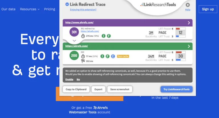 Link Redirect Trace