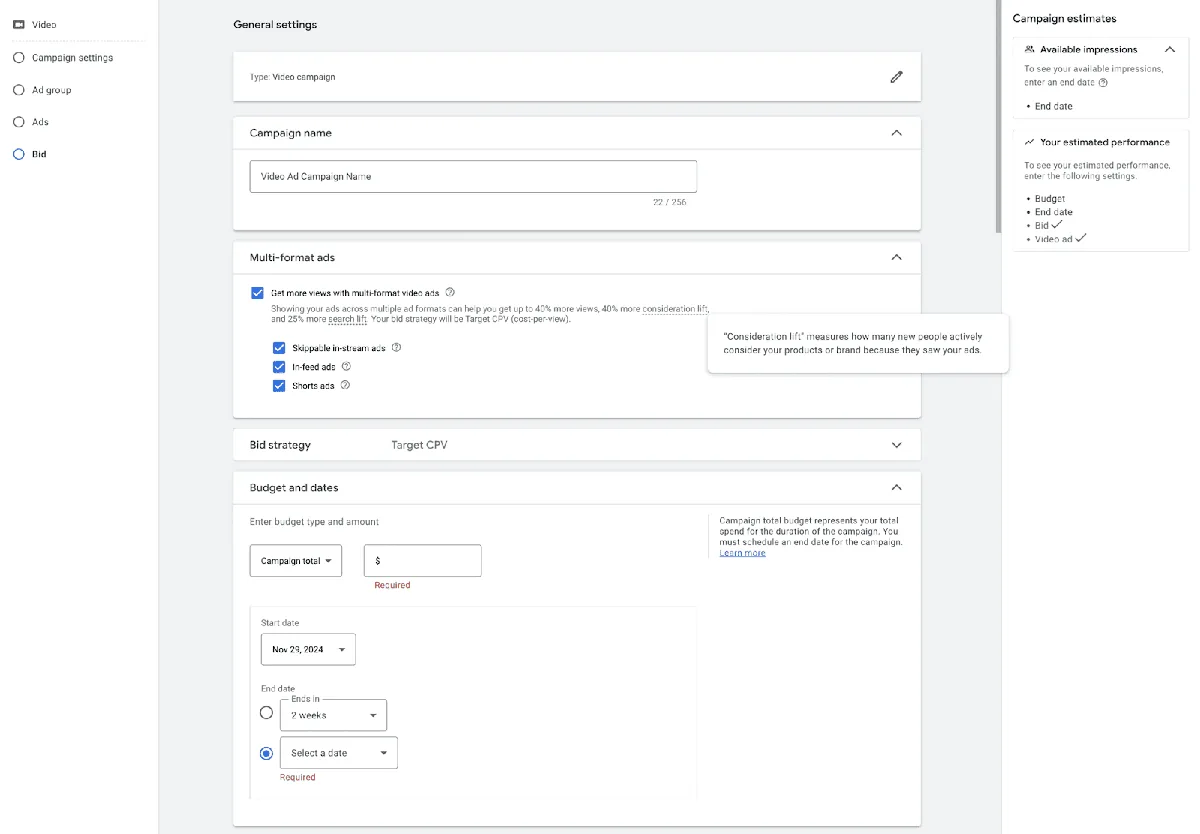 Google Ads 常规设置