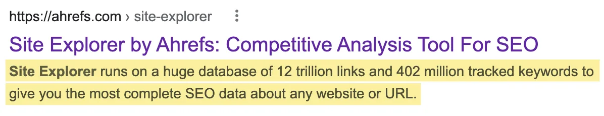 Google 搜索中的标题标签