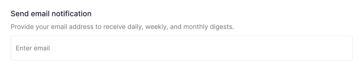 “Send email notification”部分