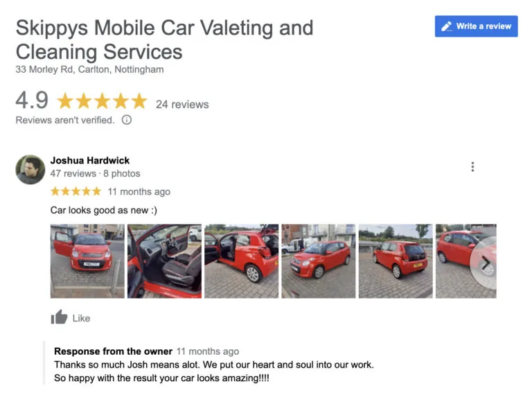 带图片的评价,由商家回复