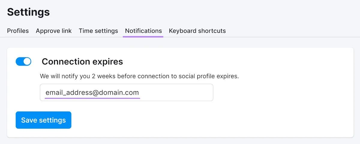 Social Poster 工具中的“Notification”设置