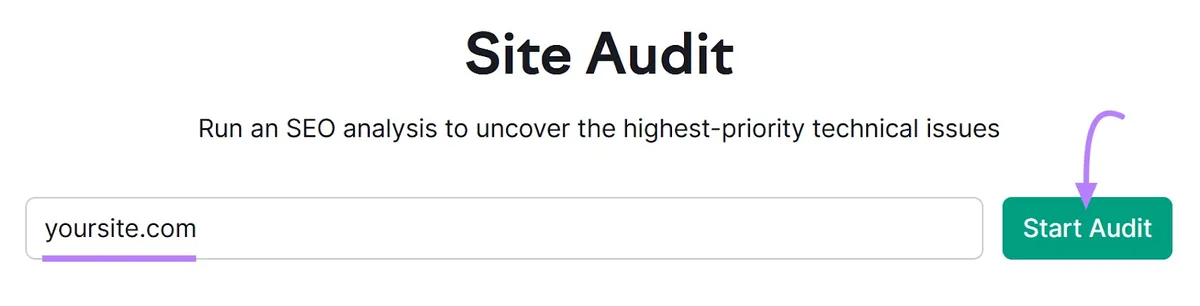Semrush 的 Site Audit 工具