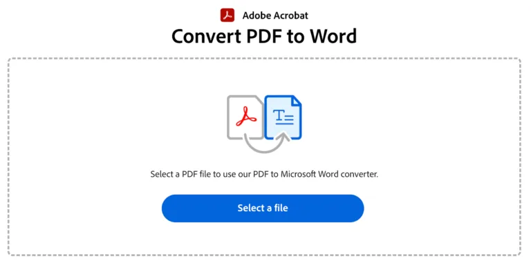 Adobe 的免费 PDF 转 Word 转换器。