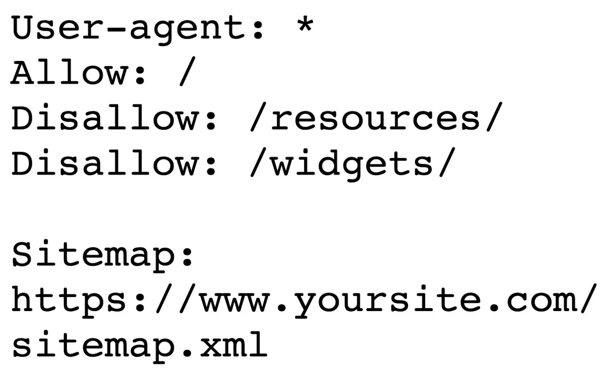 一个显示允许和禁止哪些爬虫的 robots.txt 文件。