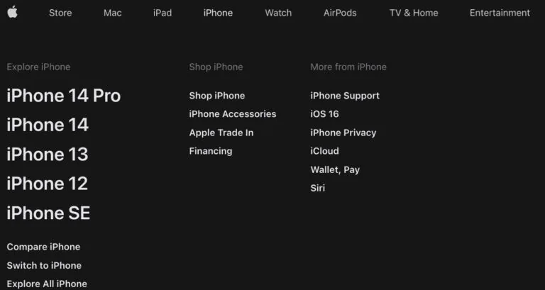 Apple 在桌面端的导航