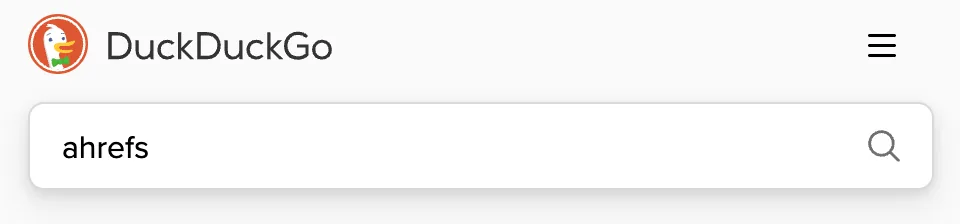 DuckDuckGo 首页