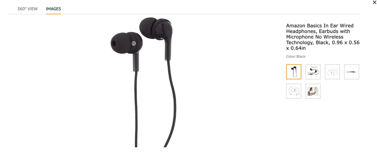 Amazon 耳机商家信息的“Images”
