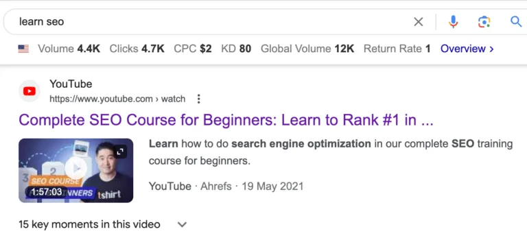 在 Google 上有排名的 YouTube 视频