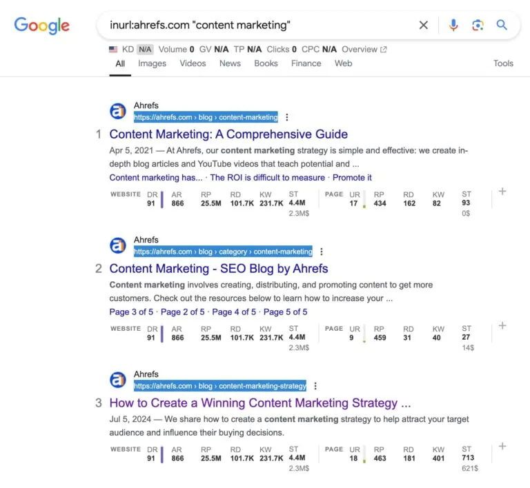 如何使用 Google 搜索运算符查找内部链接机会。