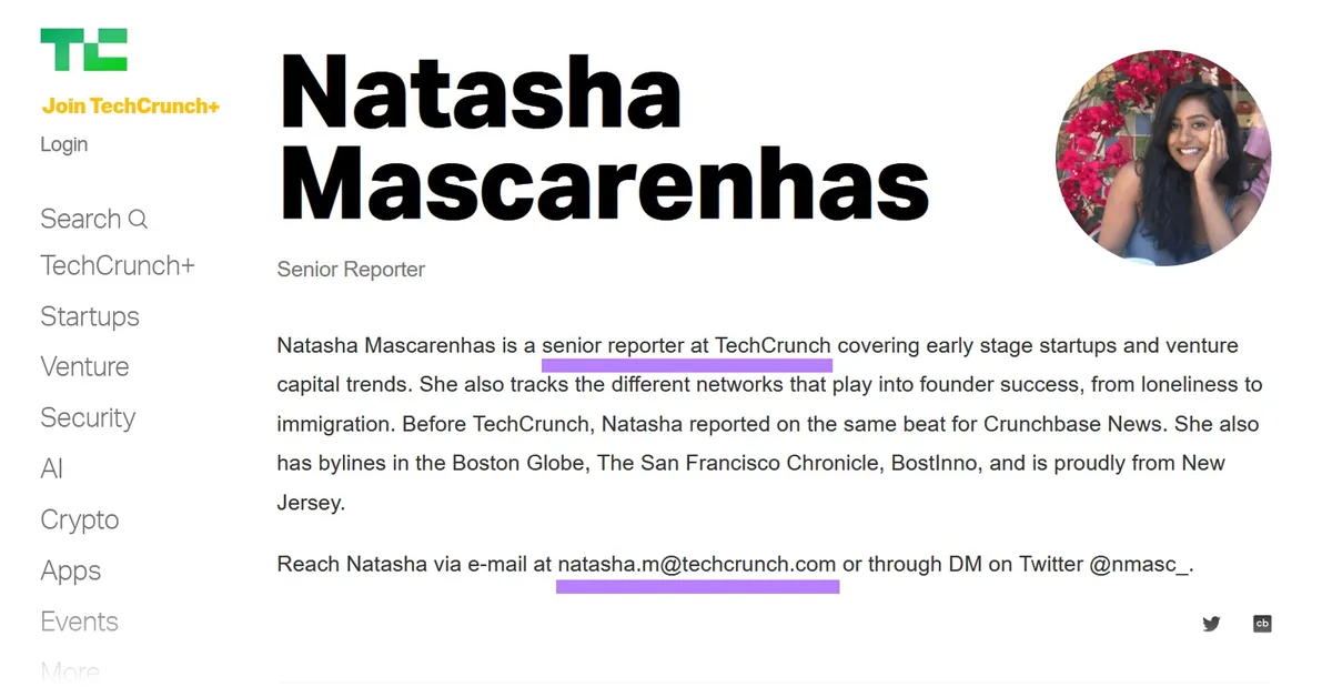 “Natasha Mascarenhas”的作者页面