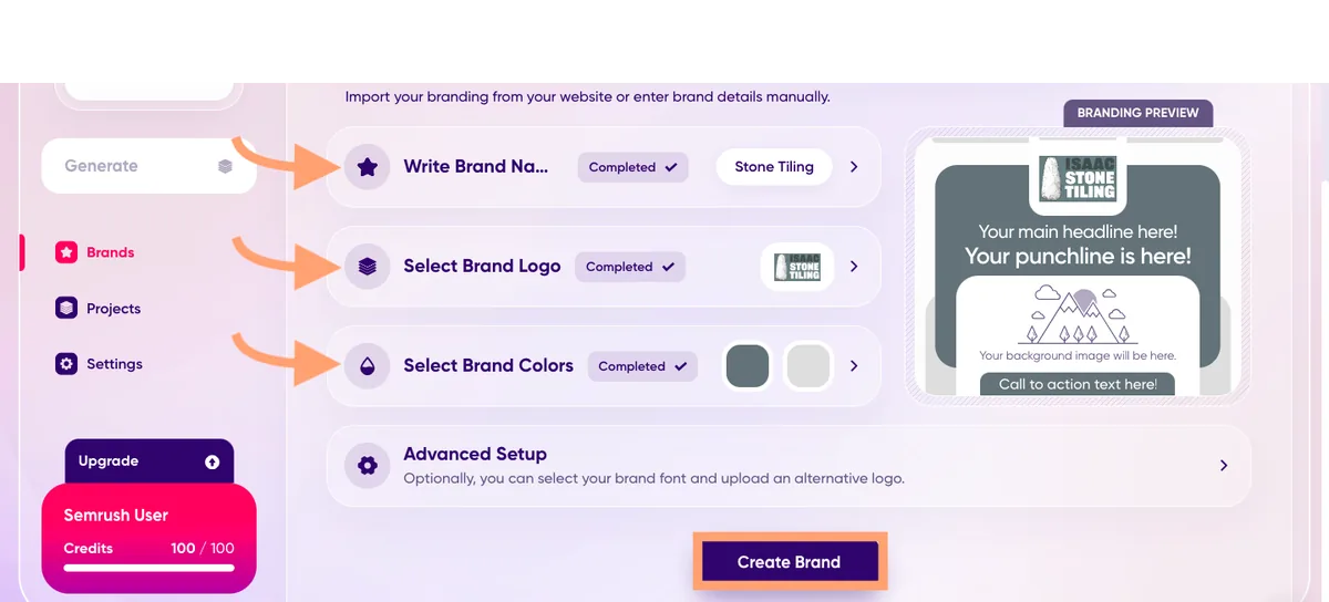 Ad.Creative 仪表盘上筛选器和字段的截图。