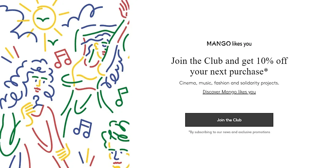 Mango 为新订阅邮件的用户提供首单 10% 折扣