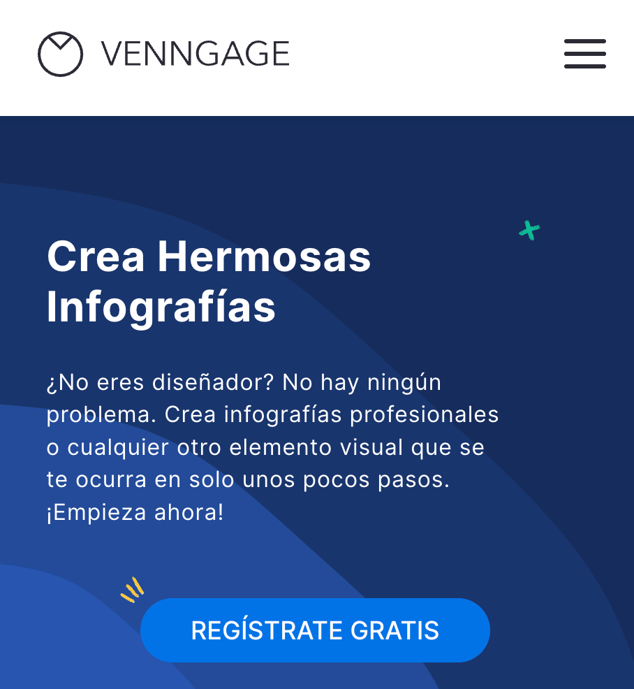 Venngage 的西班牙语首页