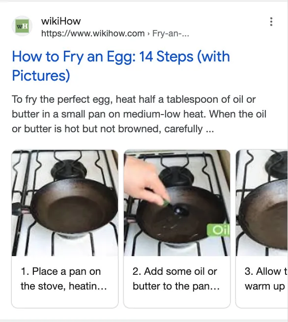 带 how-to 富媒体功能的移动端搜索结果