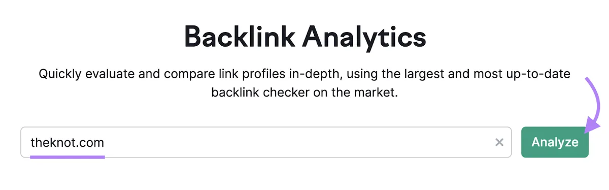 Backlinks 工具起始界面