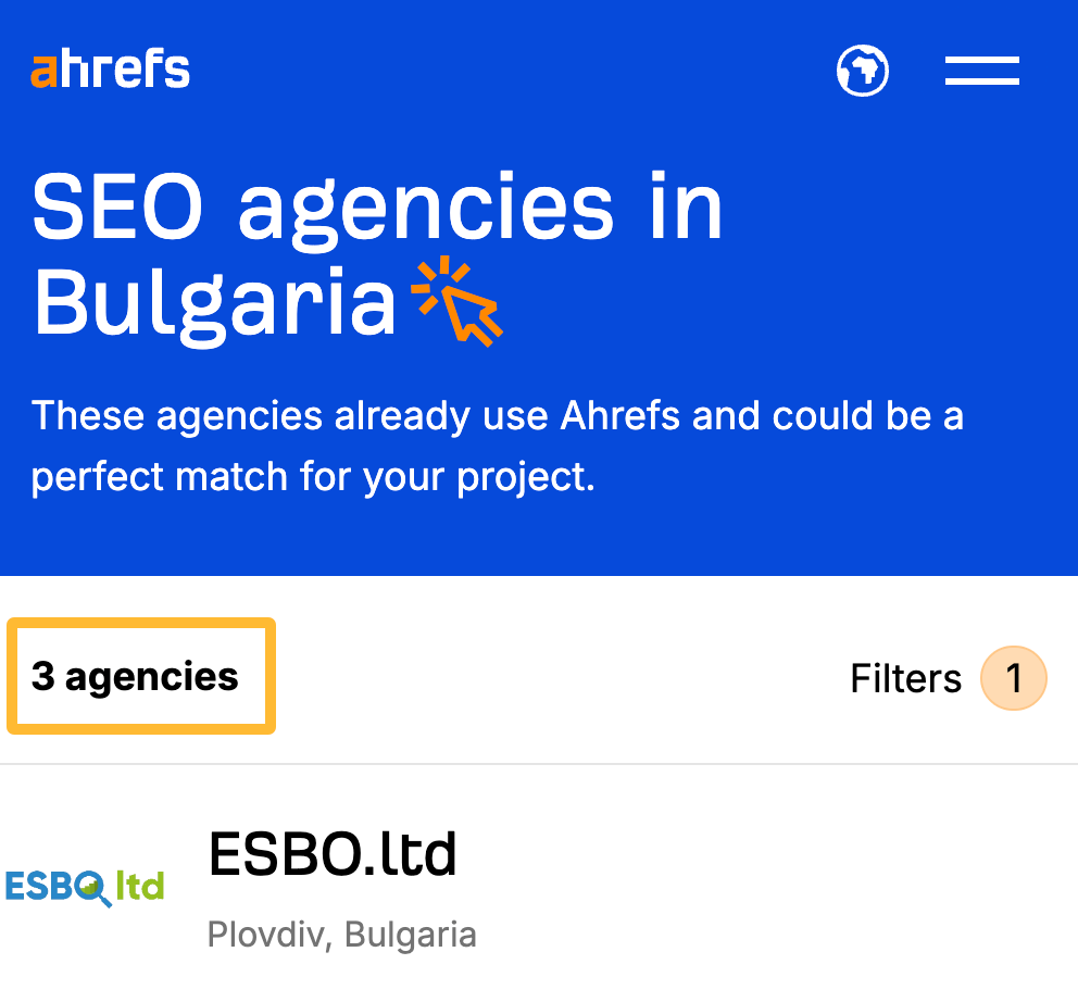 我们的保加利亚 SEO 代理机构页面