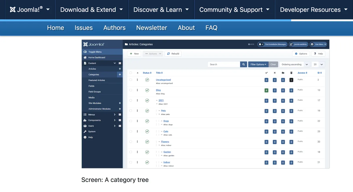 Joomla 博客管理工具
