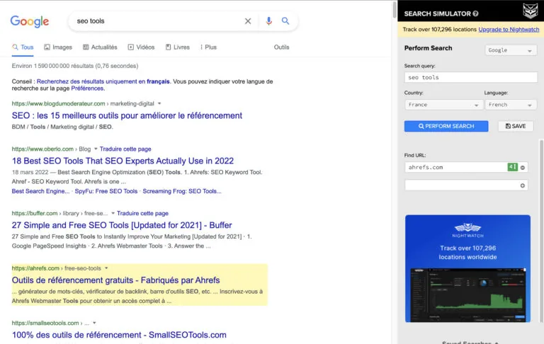 SEO Search Simulator