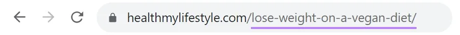 一个优化的 URL 别名，其最后部分包含目标关键词。