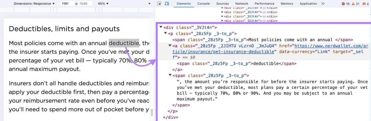该链接的 HTML 代码不包含 rel 属性