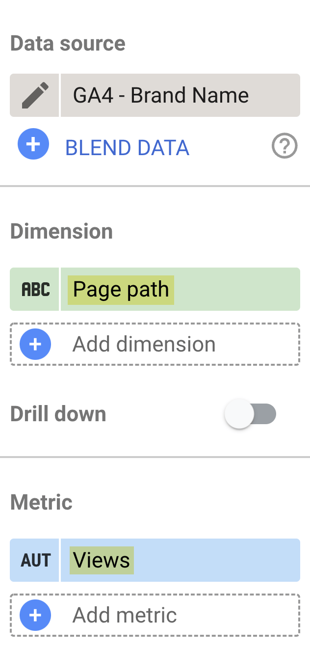 Google Data Studio 设置