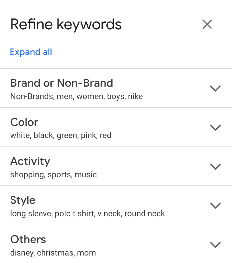 在 Keyword Planner 中精炼关键词