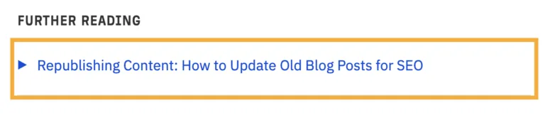 Ahrefs Blog 中的 “Further Reading”（延伸阅读）框