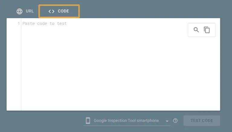 代码选择器，来自 Google 的 Rich Results Test
