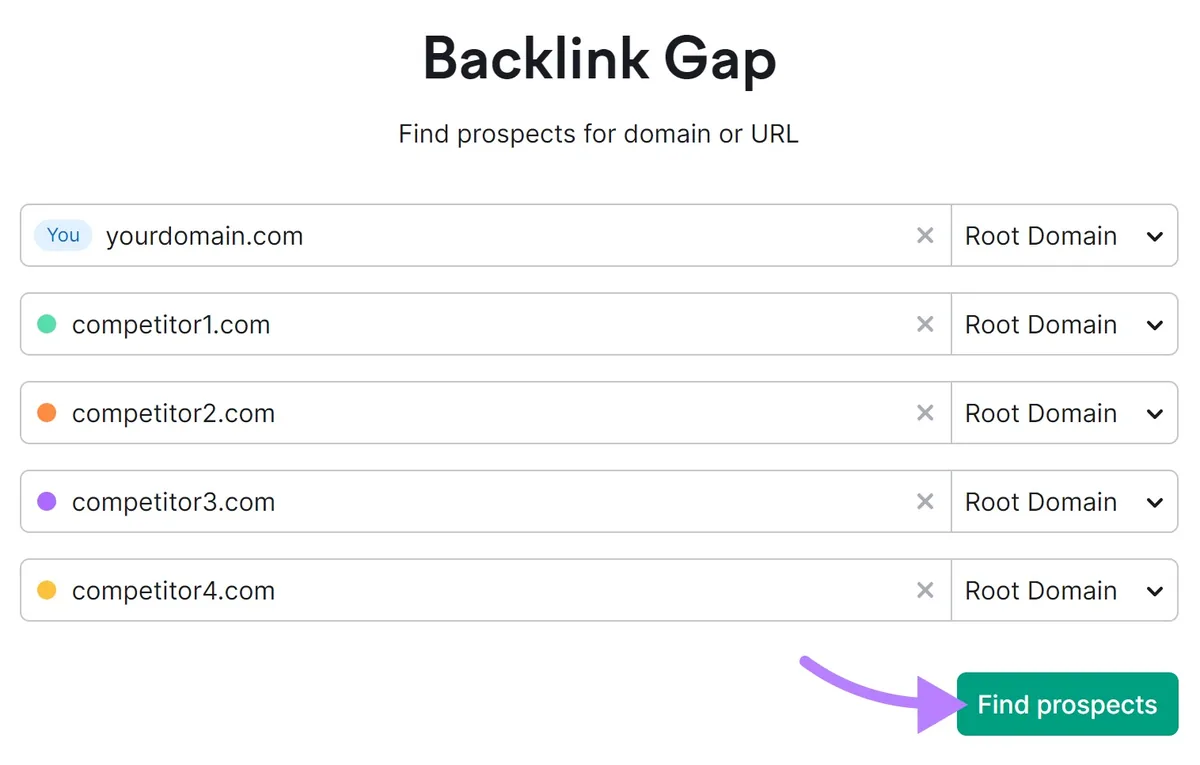 Backlink Gap 搜索