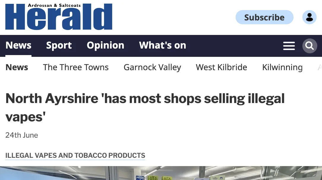 Ardrossan & Saltcoats Herald 链接到该活动的文章