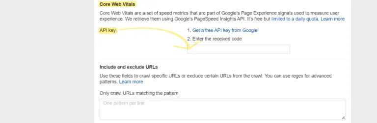 Ahrefs 的 Site Audit 中的 Core Web Vitals 设置