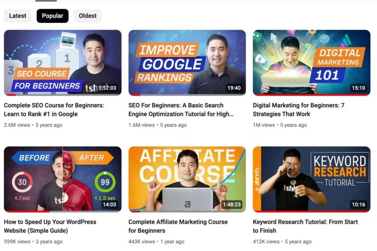 Ahrefs YouTube 频道观看量最高的视频