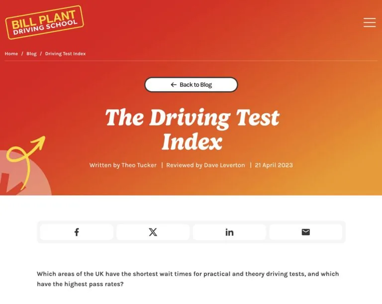 Driving Test Index 营销活动