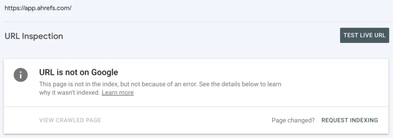 使用 GSC 中的 URL inspection 工具查看哪个页面被 Google 收录