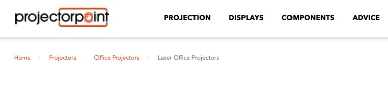 Projectorpoint 网站上的面包屑