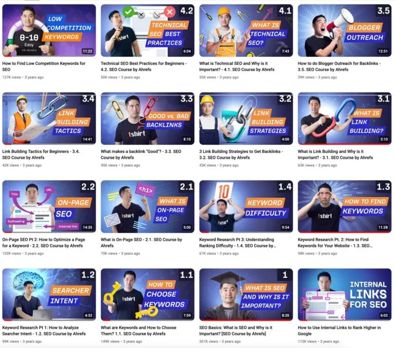 我们在 YouTube 上的 SEO 培训课程