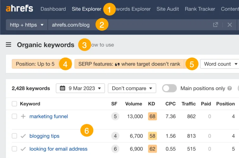 在 Ahrefs 的 Site Explorer 中寻找最佳的 Featured snippet（精选摘要）机会