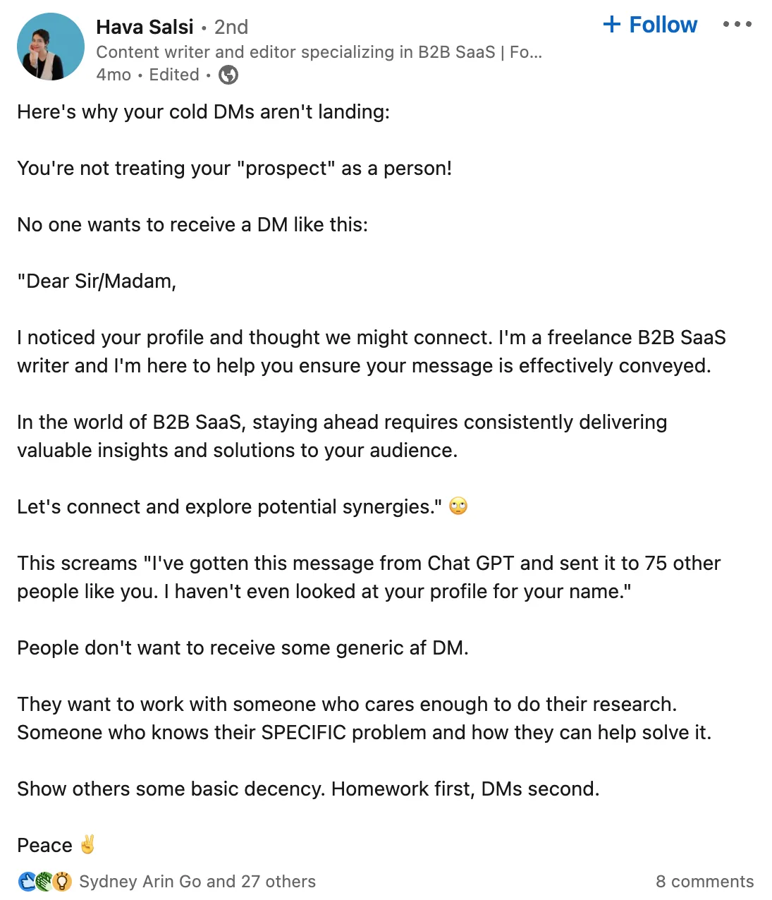 Hava Salsi 的长文帖